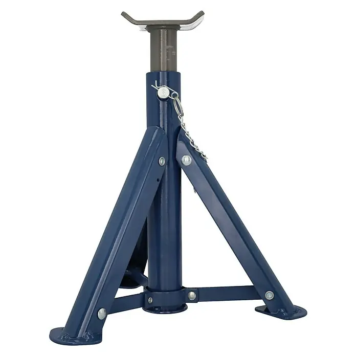 Cartrend Unterstellbock - Teleskopierbar: 27,6 cm - 36,6 cm - Stabiler, blauer Unterstellbock für sicheres Arbeiten am Fahrzeug. Ideal für Werkstatt und Garage, robust und zuverlässig.