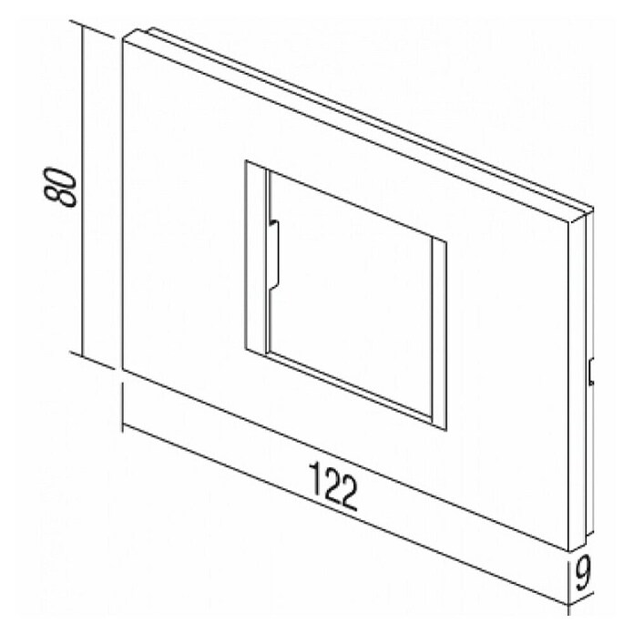 TEM Čatež Okvir Line 2/3 za modularne utičnice i prekidače  (Plastika) | BAUHAUS