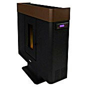 FreePoint Estufa de pellets Moon Wifi canalizable (10 kW, Volumen de calefacción: 86 m³ - 285 m³, Negro y moka) | BAUHAUS