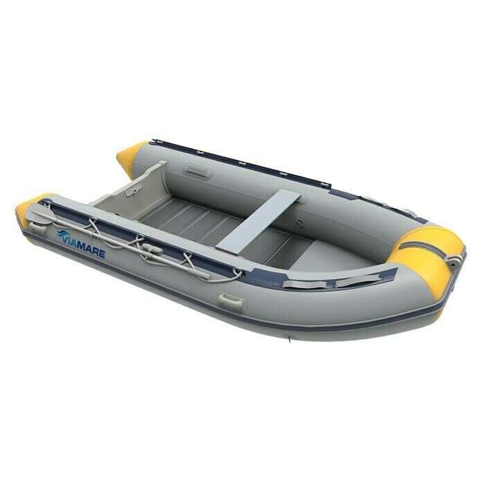 Viamare Schlauchboot 330 S AluL x B x H: 330 x 162 x 44 cm, Geeignet für: 4+1 Personen, Nutzlast: 650 kg, Gelb/Grau Unknown