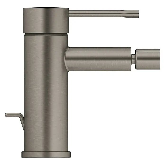Grohe Essence New Bidetarmatur - Hard Graphite, Matt - Eine elegante, gebürstete Nickelarmatur mit einem schlanken Design, perfekt für moderne Badezimmer oder Küchen.