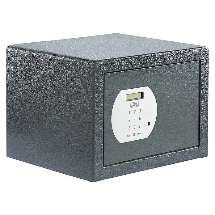 Burg-Wächter Möbeltresor PS 120E - L x B x H: 300 x 350 x 255 mm, Elektronisches Zahlenschloss - Grauer Burg-Wächter Möbeltresor mit elektronischem Zahlenschloss.