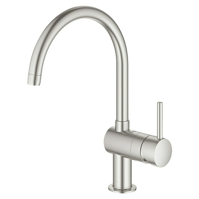 Grohe Spültischarmatur Minta (C-Auslauf, Supersteel, Matt, Schwenkbar) | BAUHAUS