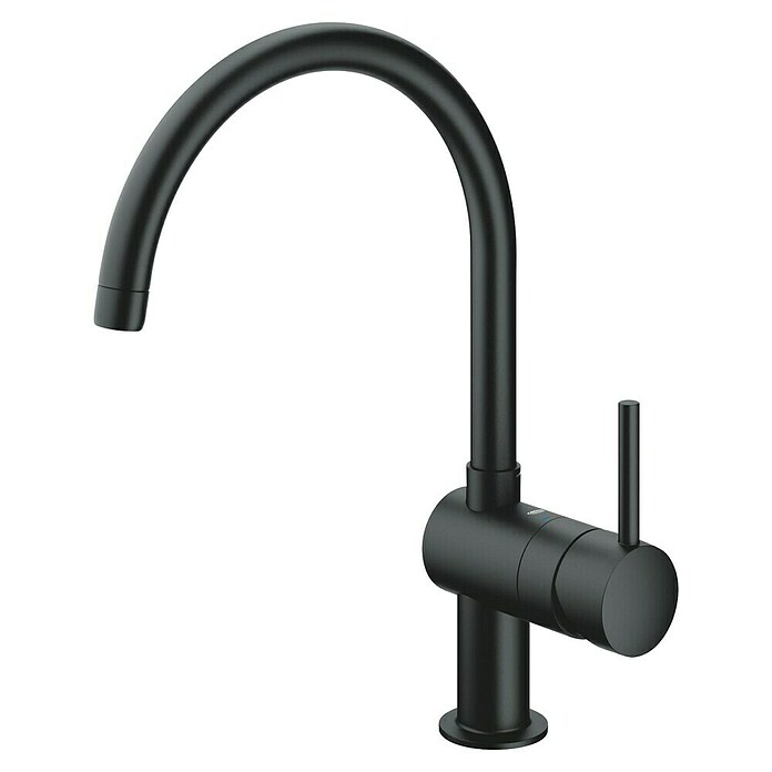 Grohe Spültischarmatur Minta (C-Auslauf, Velvet Black, Matt, Schwenkbar) | BAUHAUS