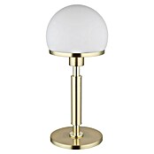 Globo Lámpara de sobremesa redonda Haku (40 W, Ø x Al: 18 x 40 cm, Oro, Blanco) | BAUHAUS
