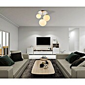 Globo Joel Lámpara colgante (60 W, Ø x Al: 25 x 44 cm, Plata, Plata) | BAUHAUS