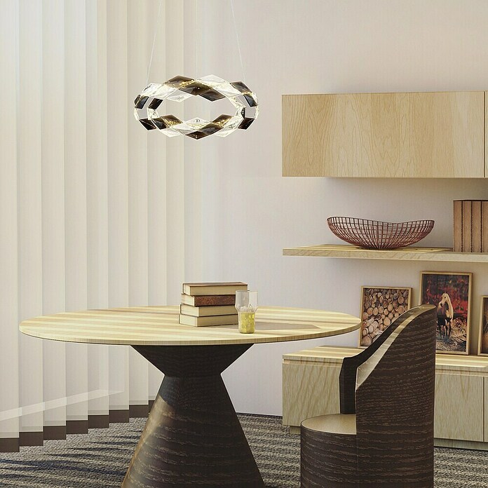 Globo Karilion LED viseća svjetiljka  (24 W, Ø x V: 37 x 130 cm, Srebrna) | BAUHAUS