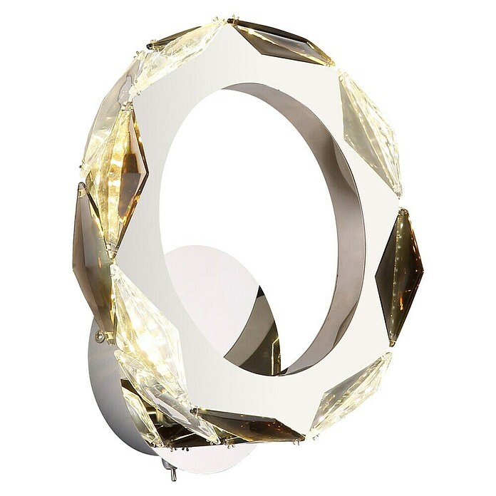 Globo Karilion Okrugla zidna LED svjetiljka  (8 W, Ø x V: 24 x 25,5 cm, Srebrna, Topla bijela) | BAUHAUS