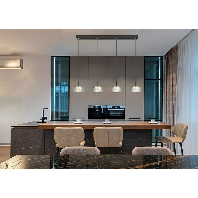 Globo Viseća LED svjetiljka Fogsy  (32 W, D x Š x V: 105 x 15 x 150 cm, Crna) | BAUHAUS