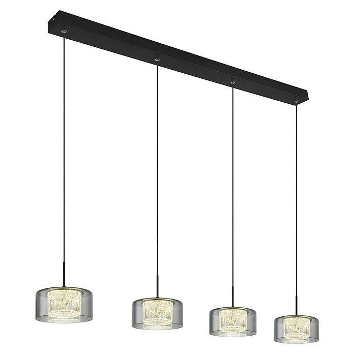 Globo Viseća LED svjetiljka Fogsy  (32 W, D x Š x V: 105 x 15 x 150 cm, Crna) | BAUHAUS