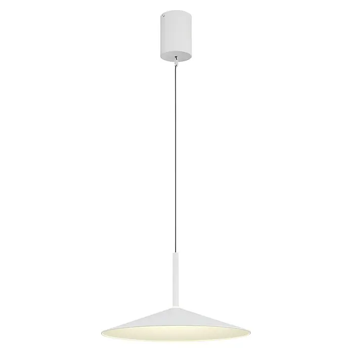 Globo LED-Pendelleuchte rund Lampone - 28 W, Ø x H: 48 x 150 cm, Weiß - Diese moderne Pendelleuchte in Weiß mit ihrem minimalistischen Design ist ein echter Hingucker für jeden Raum. Stilvolle Beleuchtung garantiert!