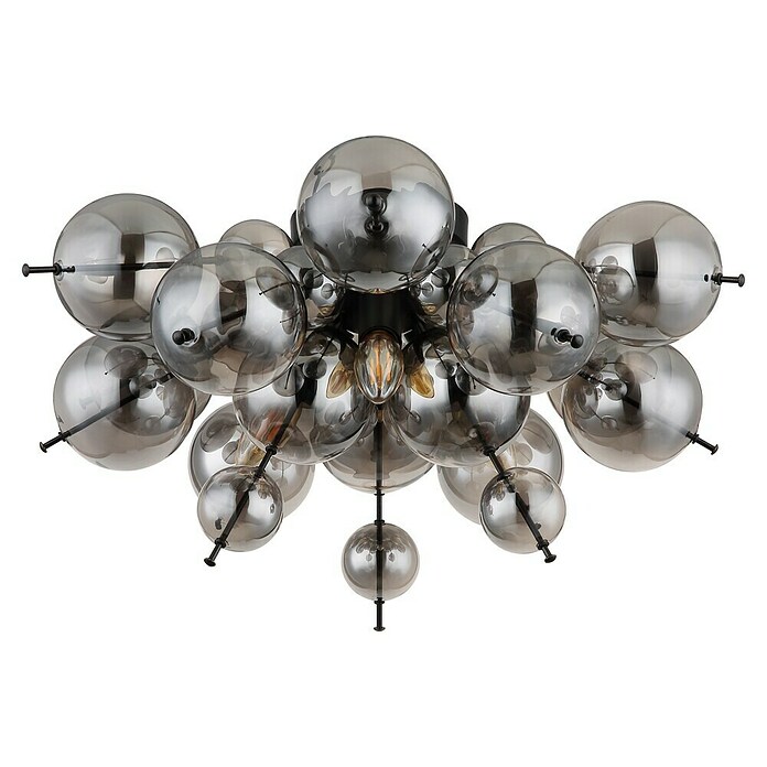 Globo Udo Plafón (25 W, Ø x Al: 55 x 28 cm, Negro, Negro) | BAUHAUS
