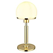 Globo Lámpara de sobremesa redonda Haku (40 W, Ø x Al: 18 x 40 cm, Oro, Blanco) | BAUHAUS