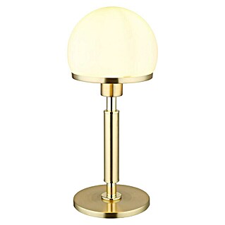 Globo Lámpara de sobremesa redonda Haku (40 W, Ø x Al: 18 x 40 cm, Oro, Blanco)