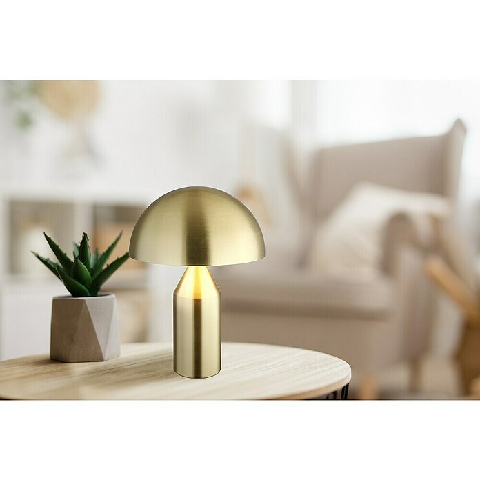 Globo Lámpara de sobremesa redonda Atoma (40 W, Ø x Al: 30 x 39 cm, Oro) | BAUHAUS