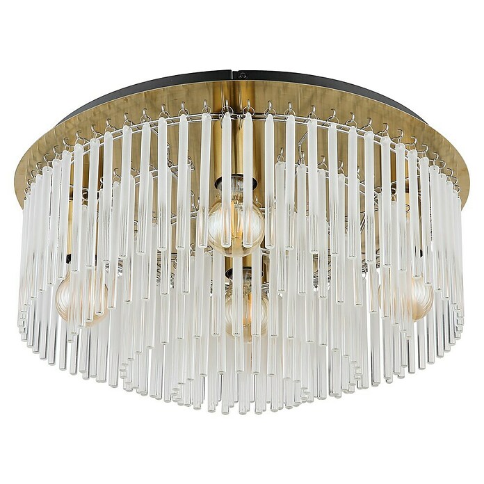 Globo Gorley Plafón redondo (60 W, Ø x Al: 50 x 25 cm, Oro, Oro) | BAUHAUS