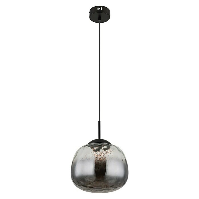 Globo Naxis Deckenleuchte rund (40 W, Ø x H: 40 x 33 cm, Amber, Schwarz matt) | BAUHAUS