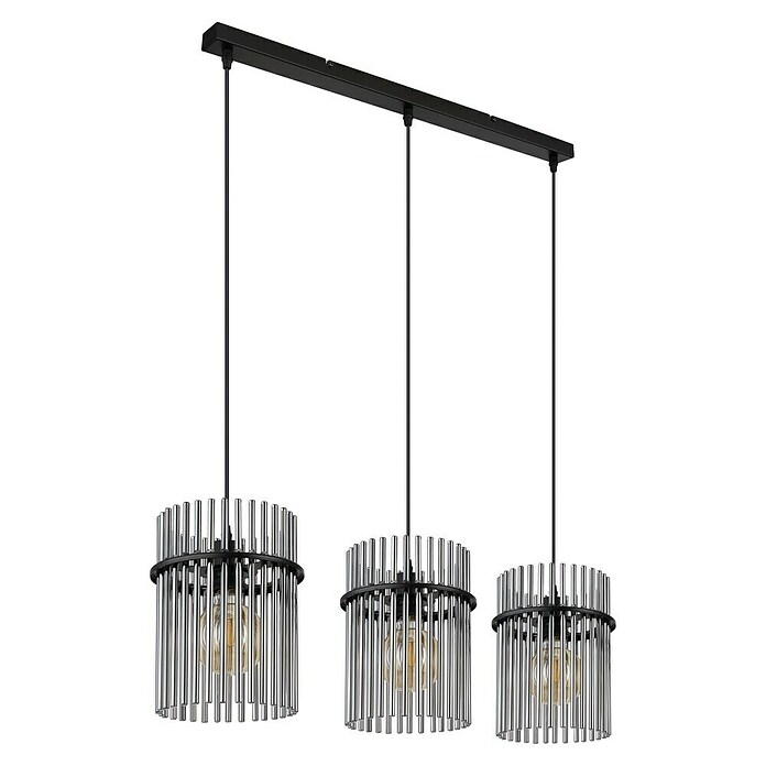 Globo Gorley LED-Pendelleuchte (60 W, L x B x H: 80 x 20 x 140 cm, Rauch, Schwarz matt) | BAUHAUS