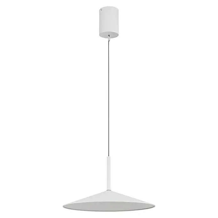 Globo LED-Pendelleuchte rund Lampone - 28 W, Ø x H: 48 x 150 cm, Weiß - Eine moderne, weiße Hängeleuchte mit einem minimalistischen Design, ideal für stilvolle Beleuchtung.