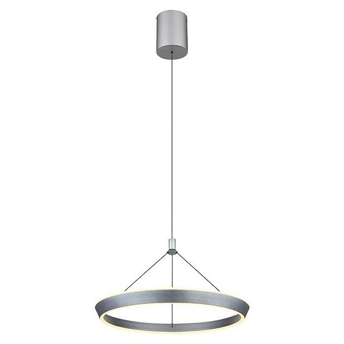 Globo Lámpara colgante LED redonda Ferra (40 W, Ø x Al: 50 x 180 cm, Plata, Blanco cálido) | BAUHAUS