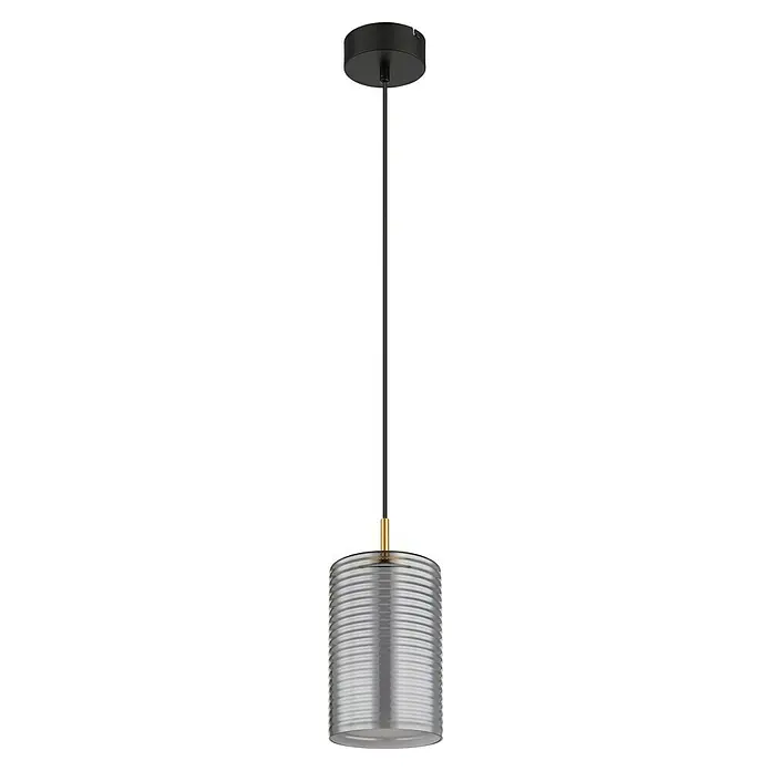 Globo LED-Pendelleuchte Lampigna - 10 W, Ø x H: 18 x 150 cm, Weiß opal, Schwarz matt - Elegante Hängelampe mit einem zylindrischen Glasschirm und schwarzen Akzenten für stilvolle Beleuchtung.