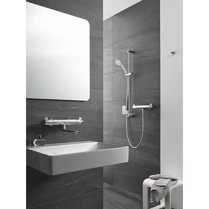 Grohe Grohtherm Special Waschtischarmatur - Chrom - Moderne Badezimmerarmaturen mit Aufputz-Thermostatbatterie, Waschtisch und Dusche für ein stilvolles Badezimmerdesign mit Spiegel.