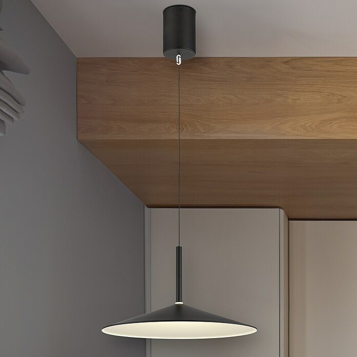 Globo LED viseća svjetiljka Lampone  (28 W, Ø x V: 48 x 150 cm, Crna) | BAUHAUS