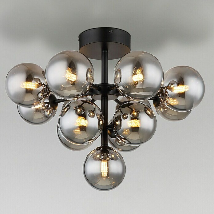 Globo Grappy Stropna svjetiljka  (5 W, Ø x V: 56 x 43 cm, Crna) | BAUHAUS