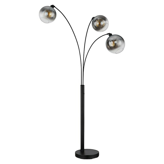 Globo Newcastle Lámpara de pie (60 W, Altura: 200 cm, Negro, Negro) | BAUHAUS