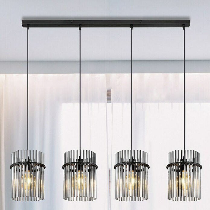 Globo Gorley Lámpara colgante (60 W, L x An x Al: 110 x 20 x 140 cm, Negro, Negro) | BAUHAUS