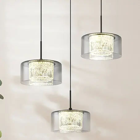 Globo  LED-Pendelleuchte rund Fogsy
