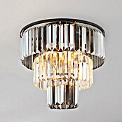Globo Naxis Deckenleuchte rund (40 W, Ø x H: 40 x 33 cm, Amber, Schwarz matt) | BAUHAUS