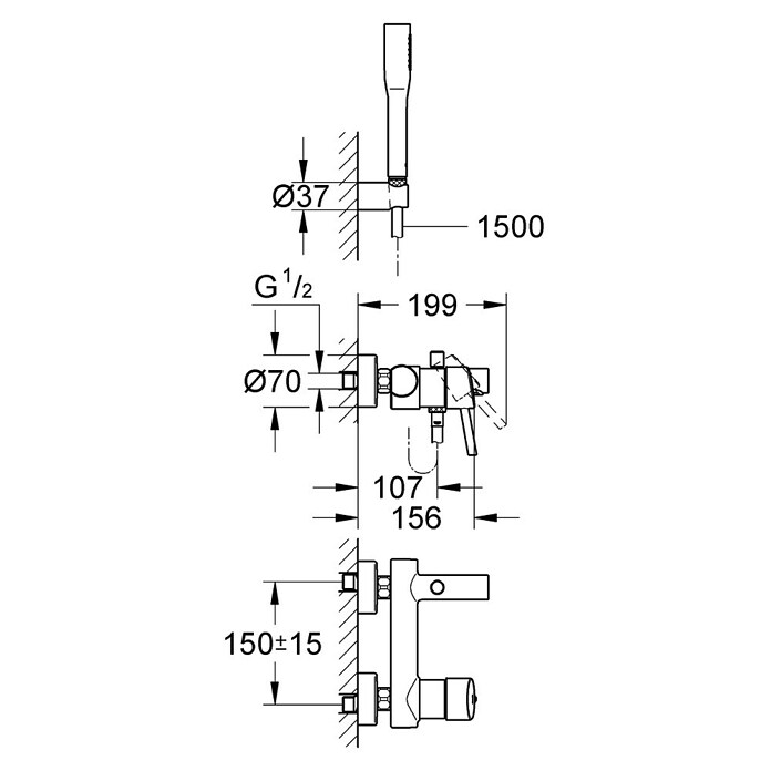 Grohe Concetto Badewannenarmatur