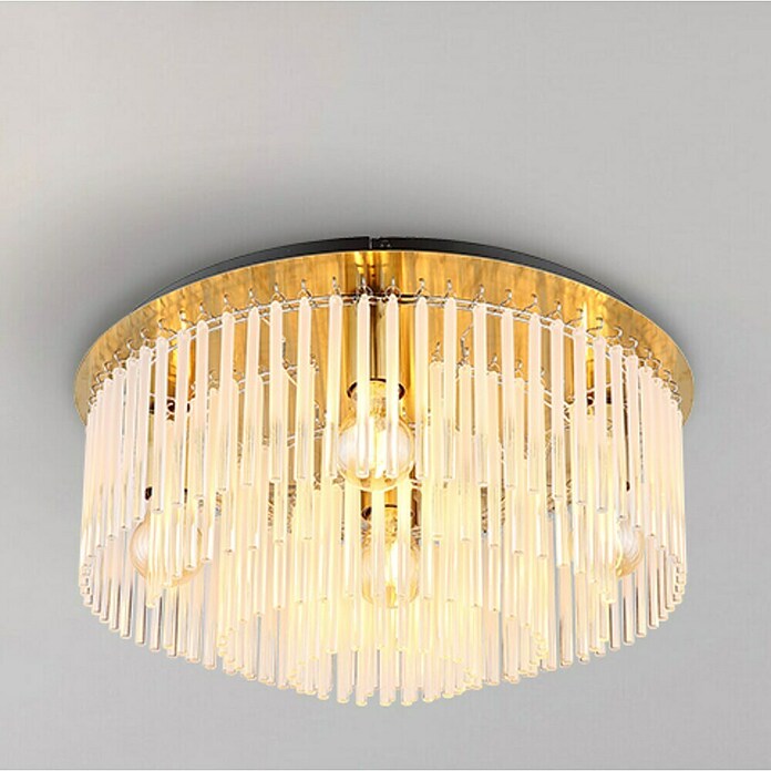 Globo Gorley Plafón redondo (60 W, Ø x Al: 50 x 25 cm, Oro, Oro) | BAUHAUS