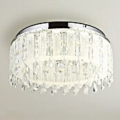 Globo Klunka Okrugla stropna LED svjetiljka  (58 W, Ø x V: 60 x 26,5 cm, Srebrna, Topla bijela) | BAUHAUS