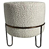 Hocker Fleurimont (Weiß, Ø x H: 38 x 40 cm, 90 % Polyester, 10 % Baumwolle) | BAUHAUS