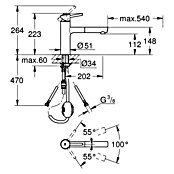 Grohe Concetto Spültischarmatur (Supersteel, Matt, Geschirrbrause herausziehbar)