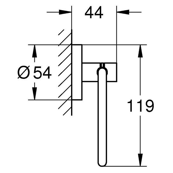 Grohe Essentials Toilettenpapierhalter (Ohne Deckel, Hard Graphite, Matt)