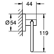 Grohe Essentials Toilettenpapierhalter (Ohne Deckel, Hard Graphite, Matt)