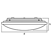 Osram Plafón LED redondo Silara (21,5 W, Blanco frío, Diámetro: 400 mm)