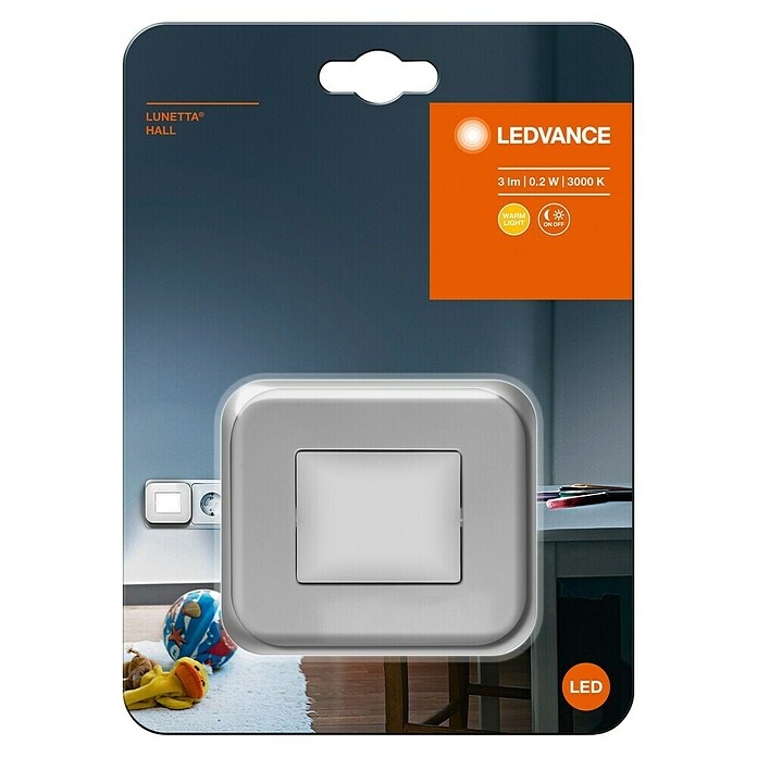 Osram Luz de noche LED con interruptor Lunetta (0,2 W, Blanco, L x An x Al: 6,5 x 8,4 x 7,3 cm)
