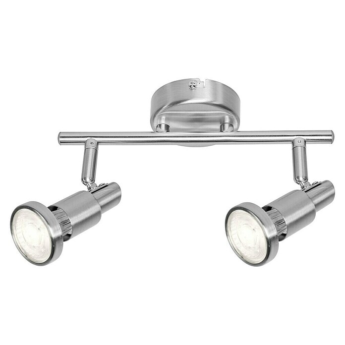 LED-Deckenstrahler (2 x 3 W, Länge: 275 mm, Warmweiß, Nickel matt)