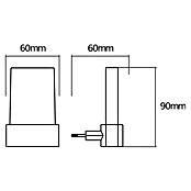 Osram Luz de noche LED Lunetta (0,28 W, Blanco, L x An x Al: 6,2 x 6 x 9 cm)