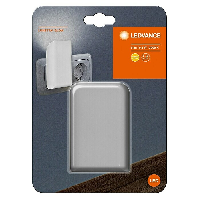 Ledvance LED nočna svetilka Lunetta Glow  (0,28 W, Bele barve, Do x Š x V: 6 x 6 x 9 cm) | 3470 - Nachtlichter | CBMD - Kinderschutz/Nachtlichter | CBM - Elektroartikel | CB - Elektroinstallation | C - Elektro | BAUHAUS