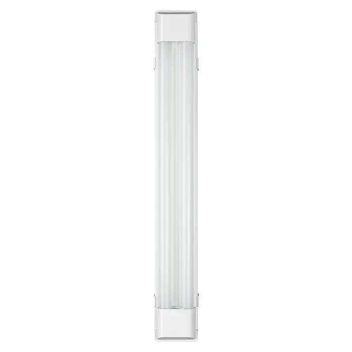 Osram LED-Lichtleiste Power Batten - L x B x H: 60 x 8,2 x 4,8 cm, Lichtfarbe: Warmweiß, 24 W, 220 V - 240 V - Nahaufnahme einer schlanken, weißen LED-Wandleuchte mit einem minimalistischen Design, ideal für moderne Innenräume.