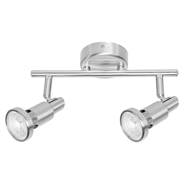 LED-Deckenstrahler (2 x 3 W, Länge: 275 mm, Warmweiß, Nickel matt)
