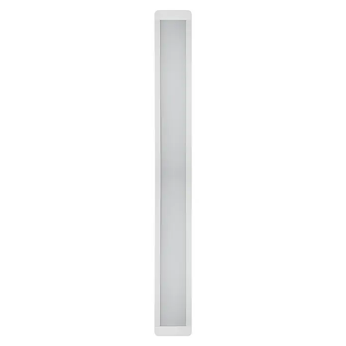 Ledvance LED-Deckenleuchte Office Line - 48 W, L x B x H: 121,5 x 13 x 2,5 cm, Weiß, Neutralweiß - Eine schmale, vertikale LED-Leuchte mit einem weißen Rahmen, die modernes Design und effiziente Beleuchtung vereint.