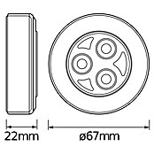 Osram DOT-it Mobiles LED-Licht Classic (Silber, 67 mm)