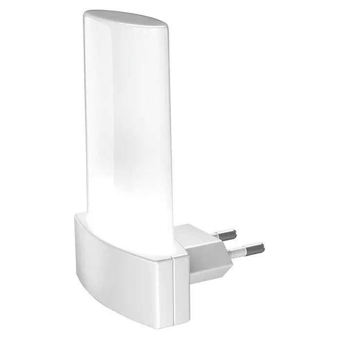 Ledvance LED-Nachtlicht Lunetta Shine - 0,28 W, Weiß, L x B x H: 6 x 6 x 9 cm, RGBW - Weißes LED-Nachtlicht in rechteckiger Form mit zweipoligem Eurostecker.