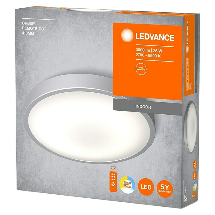 Osram Plafón LED redondo Silara (21,5 W, Blanco frío, Diámetro: 400 mm)